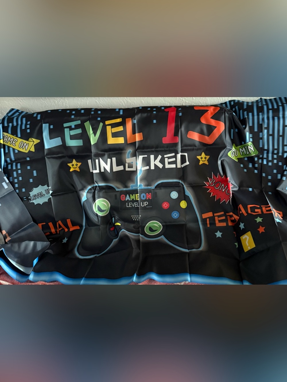 Video Game Themed Backdrop Banner for 13th Birthday or anniversary